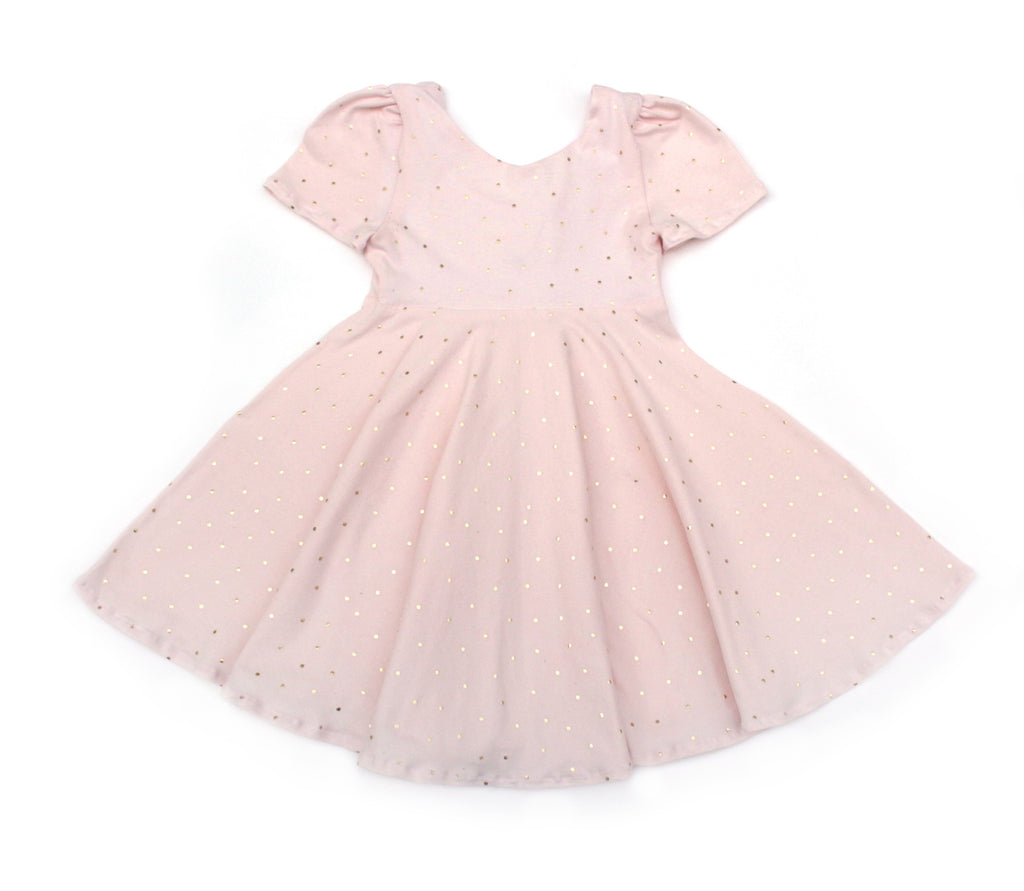 Pink Gold Dots Dress Heaven Bloom Pink Gold Dots Dress Heaven Bloom